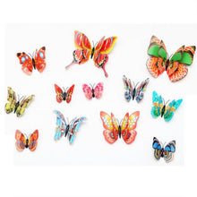 Load image into Gallery viewer, 12pcs / Set Home Decoration Originality Double-deck PVC 3D Butterfly Wall Paste