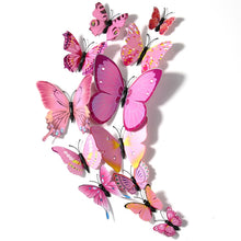 Load image into Gallery viewer, 12pcs / Set Home Decoration Originality PVC 3D Butterfly Wall Paste