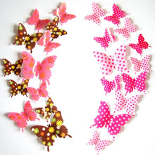 Load image into Gallery viewer, 12pcs / Set Home Decoration Originality PVC 3D Butterfly Wall Paste