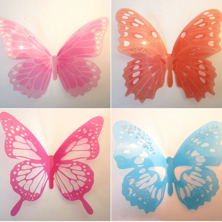 12pcs / Set Home Decoration Originality PVC 3D Butterfly Wall Paste