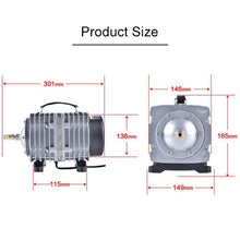 Load image into Gallery viewer, ACO-012 320W 143L/Min Electromagnetic Air Pump Compressor Seafood Fish Tank Increase Oxygen Air Flow Spliter, US Plug, ACO-012
