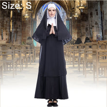 Load image into Gallery viewer, Halloween Costume Women Nun Missionary Cosplay Clothing, Size:S, Size:M, Size:L, Size:XL, Size:XXL