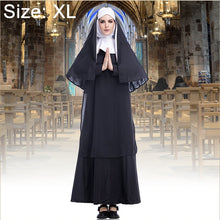 Load image into Gallery viewer, Halloween Costume Women Nun Missionary Cosplay Clothing, Size:S, Size:M, Size:L, Size:XL, Size:XXL