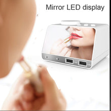 Load image into Gallery viewer, K11 Bluetooth Alarm Clock Speaker Creative Digital Music Clock Display Radio with Dual USB Interface, Support U Disk / TF Card / FM / AUX, EU Plug, EU Plug(Black), EU Plug(White)