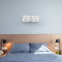 Load image into Gallery viewer, Multi-Function Large 3D LED Digital Wall Alarm Clock with Snooze Function, 12/24 Hours Display for Home, Kitchen, Office, DC 5V, CE Certificated, White Body Green Characters, White Body Blue Characters, White Body Red Characters                        ...