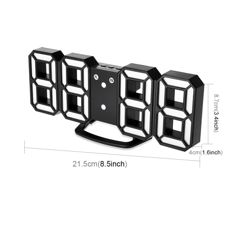 Multi-Function Large 3D LED Digital Wall Alarm Clock with Snooze Function, 12/24 Hours Display for Home, Kitchen, Office, DC 5V, CE Certificated, Black Body Green Characters, Black Body Blue Characters, Black Body Red Characters                        ...
