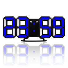 Load image into Gallery viewer, Multi-Function Large 3D LED Digital Wall Alarm Clock with Snooze Function, 12/24 Hours Display for Home, Kitchen, Office, DC 5V, CE Certificated, Black Body Green Characters, Black Body Blue Characters, Black Body Red Characters                        ...