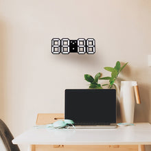 Load image into Gallery viewer, Multi-Function Large 3D LED Digital Wall Alarm Clock with Snooze Function, 12/24 Hours Display for Home, Kitchen, Office, DC 5V, CE Certificated, Black Body Green Characters, Black Body Blue Characters, Black Body Red Characters                        ...