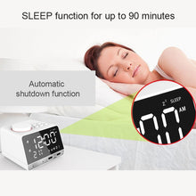 Load image into Gallery viewer, K11 Bluetooth Alarm Clock Speaker Creative Digital Music Clock Display Radio with Dual USB Interface, Support U Disk / TF Card / FM / AUX, US Plug, US Plug(Black), US Plug(White)