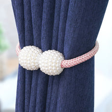 Load image into Gallery viewer, Fashion Adornments Pearl Magnetic Buckle Curtain Strap, Pearl
