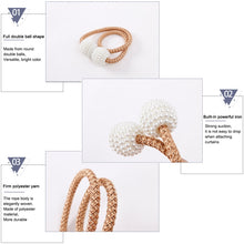 Load image into Gallery viewer, Fashion Adornments Pearl Magnetic Buckle Curtain Strap, Pearl