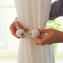Load image into Gallery viewer, Fashion Adornments Pearl Magnetic Buckle Curtain Strap, Pearl