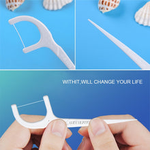 Load image into Gallery viewer, Fawnmum Ultra-fine Safety Flat Dental Floss Rod Toothpick Thread, 50pcs/Box, 2 Boxes / (50pcs)