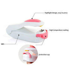 Load image into Gallery viewer, Portable Mini Heat Sealing Machine Impulse Sealer Seal Packing Plastic Bag Sealing Clamp, Random Color Delivery, Heat Sealing