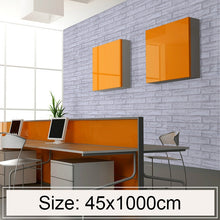 Load image into Gallery viewer, White Brick Creative 3D Stone Brick Decoration Wallpaper Stickers Bedroom Living Room Wall Waterproof Wallpaper Roll, Size: 45 x 1000cm, White brick