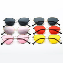 Load image into Gallery viewer, Women Cat Eyes Shape Color Lens UV400 Protective Sunglasses