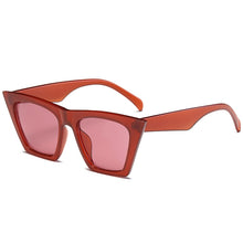 Load image into Gallery viewer, Men Women Cat Eyes Color Frame Lens UV400 Protective Sunglasses