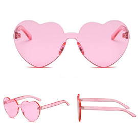 Heart Shape Rimless UV400 Sunglasses for Women
