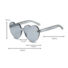 Load image into Gallery viewer, Heart Shape Rimless UV400 Sunglasses for Women
