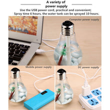 Load image into Gallery viewer, 400ML Colorful Light Portable Bulb Shape Aromatherapy Air Purifier Humidifier for Home / Office / Car