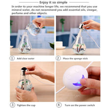 Load image into Gallery viewer, 400ML Colorful Light Portable Bulb Shape Aromatherapy Air Purifier Humidifier for Home / Office / Car
