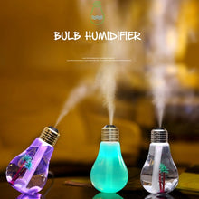 Load image into Gallery viewer, 400ML Colorful Light Portable Bulb Shape Aromatherapy Air Purifier Humidifier for Home / Office / Car