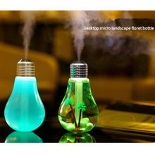 Load image into Gallery viewer, 400ML Colorful Light Portable Bulb Shape Aromatherapy Air Purifier Humidifier for Home / Office / Car