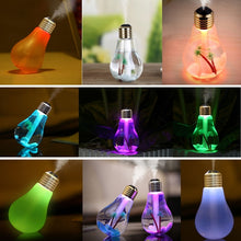 Load image into Gallery viewer, 400ML Colorful Light Portable Bulb Shape Aromatherapy Air Purifier Humidifier for Home / Office / Car
