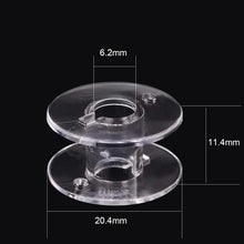 Load image into Gallery viewer, Transparent Plastic Bobbin Sewing Machine Spool Bobbin Box with 25 Bobbins