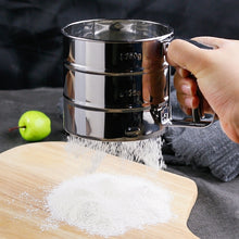 Load image into Gallery viewer, Manual Mesh Flour Sugar Powder Stainless Steel Hand Sifter Sieve Cup Baking Tool, Stainless Steel