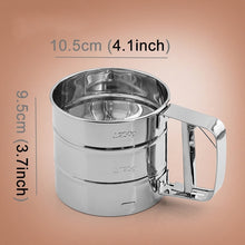 Load image into Gallery viewer, Manual Mesh Flour Sugar Powder Stainless Steel Hand Sifter Sieve Cup Baking Tool, Stainless Steel