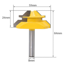 Load image into Gallery viewer, 1/4 x 2 Shank Woodwork 45 Degree Engagement Tenon Cutter Blade Right Angle Accessories Knife Woodworking Tools, 1/4 x 2