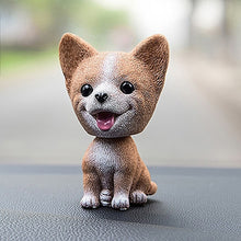 Load image into Gallery viewer, Shaking Head Dog Car Ornaments Resins Lovely Cartoon Dog New Year Gifts with Double-sided Adhesive Tape, Corgi Dog Cartoon Dog, White Teddy Cartoon Dog, Brown Teddy Cartoon Dog, Yellow Teddy Cartoon Dog, Pomeranian Cartoon Dog, Inu Cartoon Dog         ...