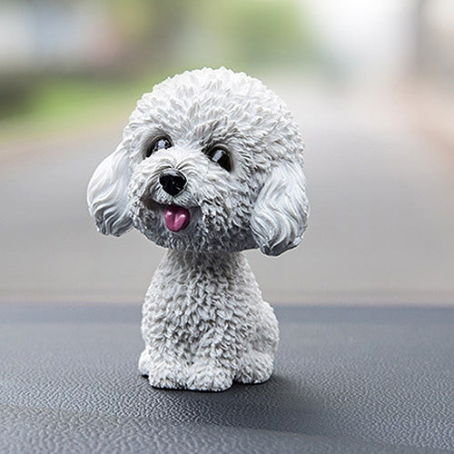 Shaking Head Dog Car Ornaments Resins Lovely Cartoon Dog New Year Gifts with Double-sided Adhesive Tape, Corgi Dog Cartoon Dog, White Teddy Cartoon Dog, Brown Teddy Cartoon Dog, Yellow Teddy Cartoon Dog, Pomeranian Cartoon Dog, Inu Cartoon Dog         ...