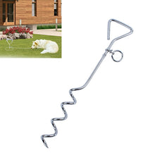 Load image into Gallery viewer, Stainless Steel Dog Spiral Tie Out 360 Degree Rotation Anti Wrap Fixed Pile Outdoor Camping Stake, Size:42cm*8mm, Size:42cm*8mm