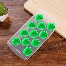 Apple Shaped Silicon Ice Cube Tray / Ice Mold Random Color, Apple Shaped