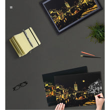 Load image into Gallery viewer, Bright City DIY Drawing Picture Wall Painting Scratch Card Golden Night View Paint Arts Paper Hand Painted Home Decoration Creative Handmade Gifts, Size:41*28.7cm, Dubai, Panorama London, Panorama Paris