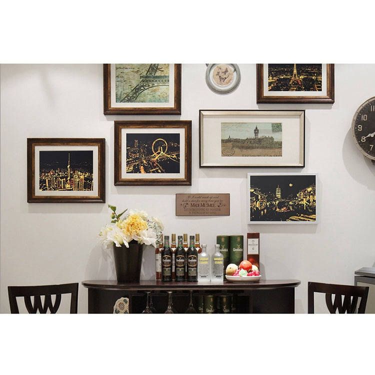 Bright City DIY Drawing Picture Wall Painting Scratch Card Golden Night View Paint Arts Paper Hand Painted Home Decoration Creative Handmade Gifts, Size:41*28.7cm, Dubai, Panorama London, Panorama Paris