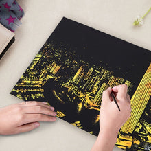 Load image into Gallery viewer, Bright City DIY Drawing Picture Wall Painting Scratch Card Golden Night View Paint Arts Paper Hand Painted Home Decoration Creative Handmade Gifts, Size:41*28.7cm, Panorama London, Panorama Paris, Dubai
