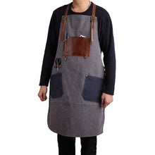 Load image into Gallery viewer, Retro Style Cotton Canvas Craftsman Work Aprons, Work Aprons(Grey), Work Aprons(Blue)