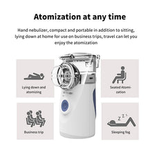 Load image into Gallery viewer, Portable Ultrasonic Nebulizer Mini Handheld Inhaler Respirator Health Care Home Machine Atomizer for Children, Mini Handheld Inhaler