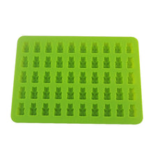 Load image into Gallery viewer, 2 PCS 50 Holes Small Bear Chocolate Tray Silicone Mold Cookie Mold Candy Mold, Random Color Delivery, Size: 19*13.7*1cm, 50-Grid