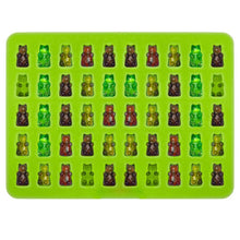 Load image into Gallery viewer, 2 PCS 50 Holes Small Bear Chocolate Tray Silicone Mold Cookie Mold Candy Mold, Random Color Delivery, Size: 19*13.7*1cm, 50-Grid