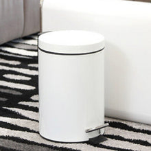 Load image into Gallery viewer, Fashion Round Stainless Steel Household Hotel Office Covered Pedal Trash Bin, Size: 7L, Size: 7L