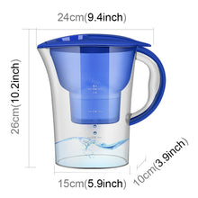 Load image into Gallery viewer, 1.3L Portable Home Kitchen Activated Carbon Filter Cold Water Bottle, 1.3L (Blue), 1.3L (Purple)