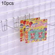Load image into Gallery viewer, 10pcs 3.5mm Supermarket Iron Grid Shelf Hook, Length: 10cm, 3.5mm  10cm