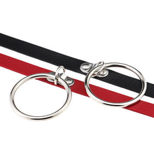 Load image into Gallery viewer, 2 PCS European and American Style Punk O-shaped Big Ring Popular Leather Necklace Collar, Random Color Delivery, DHXQ03