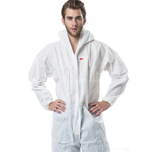 Load image into Gallery viewer, 3M 4515 One-piece White Anti-static Anti-chemical Dustproof Sandblasting Suit with Cap, Size: L, 3M L