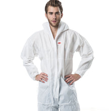 Load image into Gallery viewer, 3M 4515 One-piece White Anti-static Anti-chemical Dustproof Sandblasting Suit with Cap, Size: L, 3M L