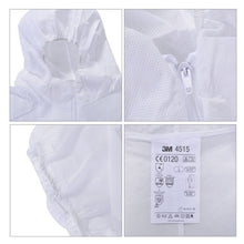 Load image into Gallery viewer, 3M 4515 One-piece White Anti-static Anti-chemical Dustproof Sandblasting Suit with Cap, Size: M, 3M M